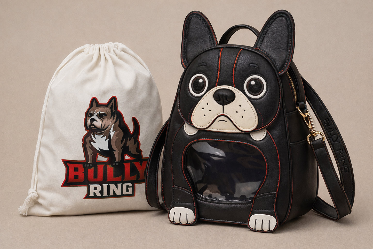 Bully Ring™ Pup Face Designer Backpack – Valentine’s Limited Drop